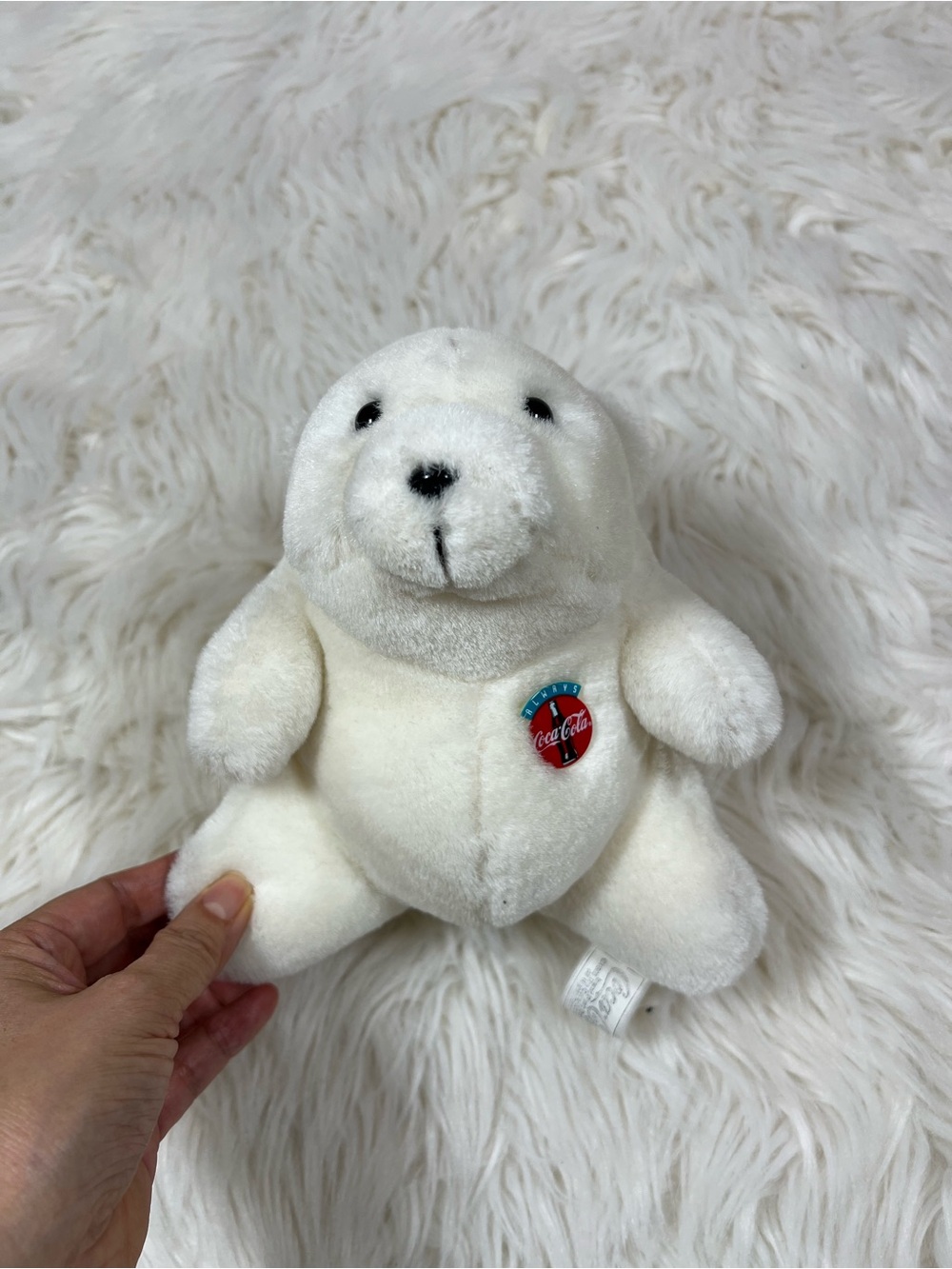 Vintage Coca-Cola “Always” Polar Bear Plush 7” Collectible